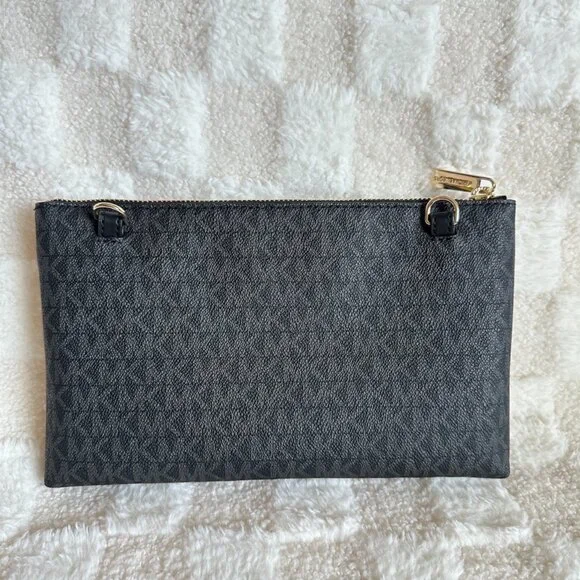 NWT! MK Michael Kors Kimberly 3 In 1 Set Black Leather Tote/Crossbody/Clutch - Picture 12 of 14